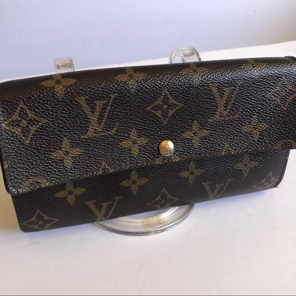 Louis Vuitton Sarah Monogram Leather Wallet Authentic with flaws Made in Italy - Picture 10 of 14